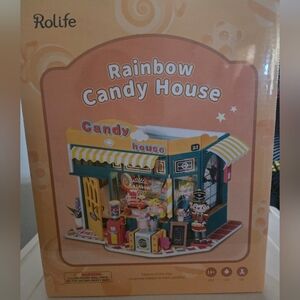 Rolife Rainbow Candy House DIY Miniature Kit DG158 LED Dollhouse New Sealed